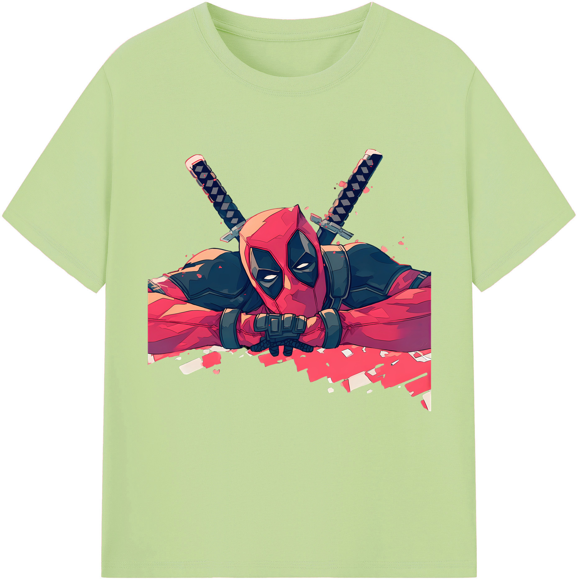 （画像用） Deadpool デッドプール 綿100％半袖Tシャツ（フロントプリント）